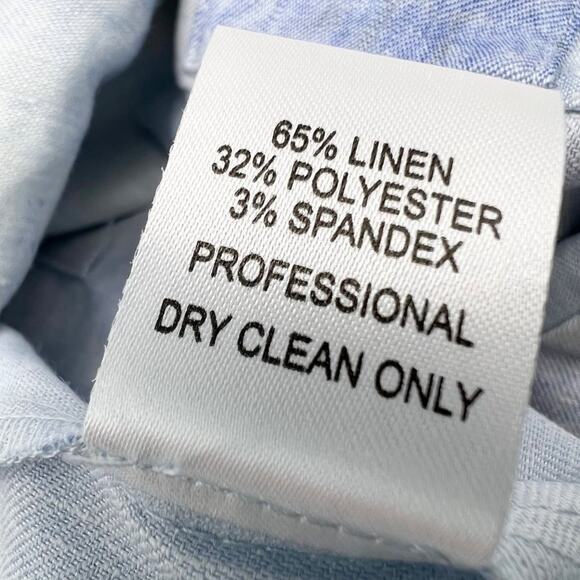 Petersyn Womens Jumpsuit‎ L Strapless Linen Blend Corset Wide Leg Watercolor - Picture 7 of 12